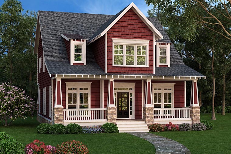 Bungalow Style House Plan Number 72677 With 4 Bed 3 Bath 2 Car Garage