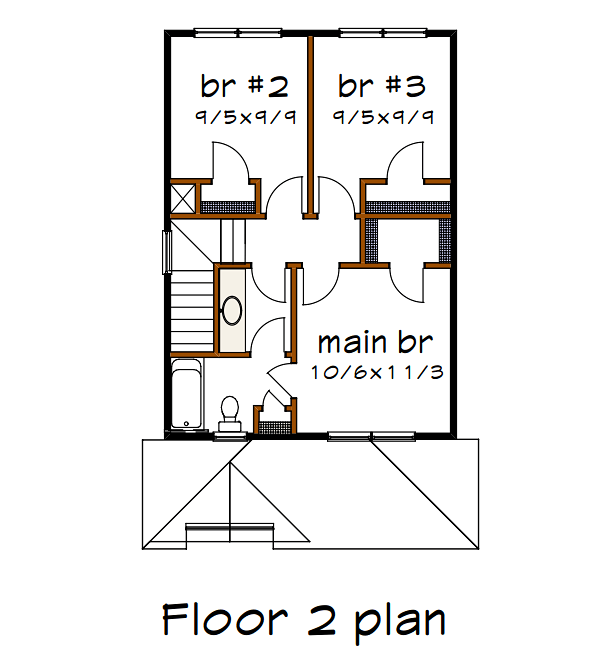 Bungalow Level Two of Plan 72704