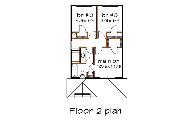 Bungalow Level Two of Plan 72705