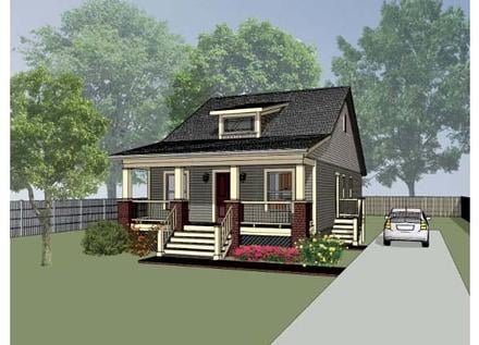 Bungalow Cottage Craftsman Elevation of Plan 72709