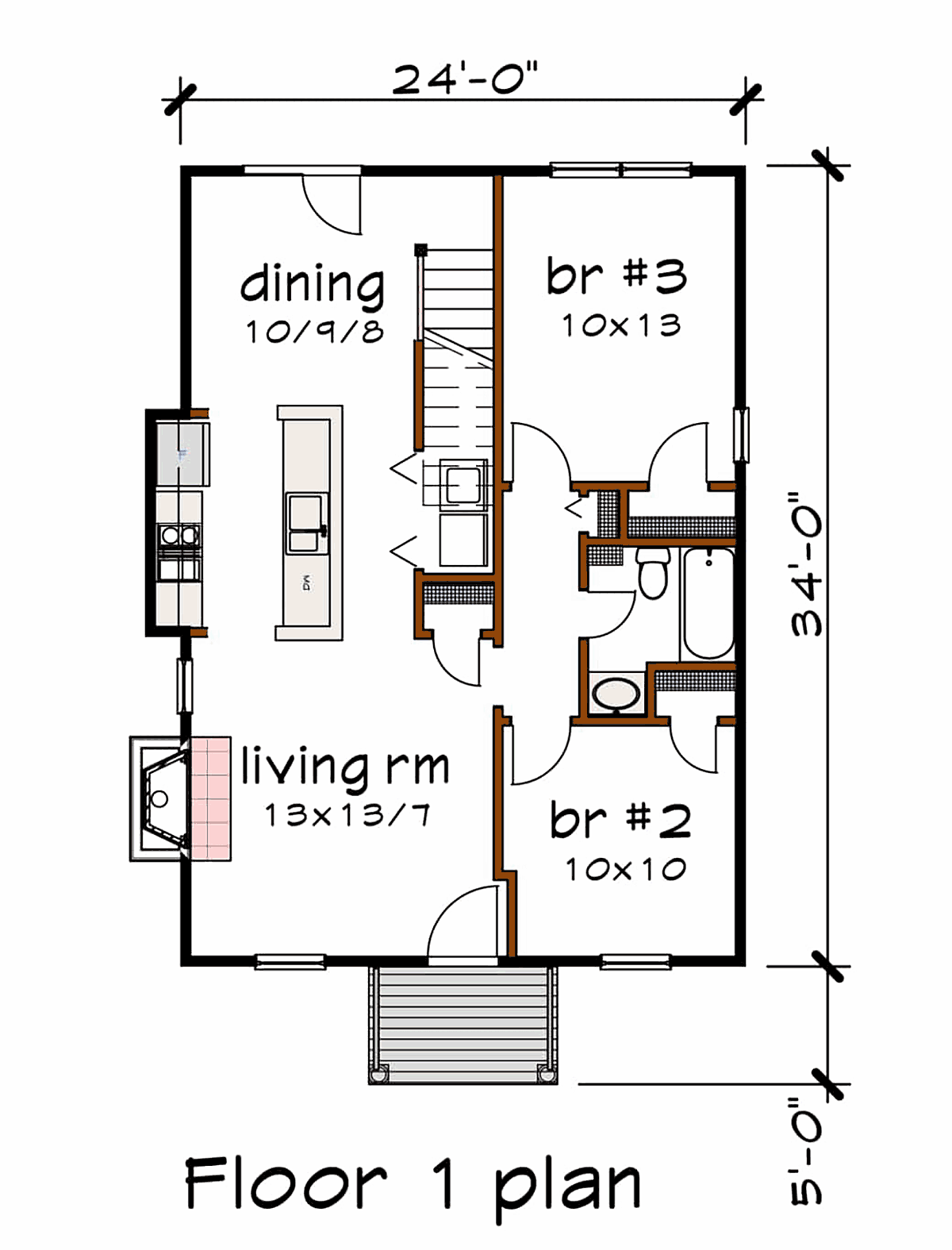 Bungalow Level One of Plan 72718