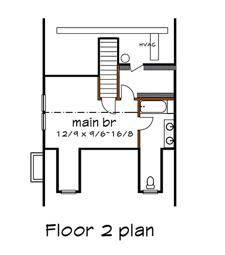 House Plan 72718 Second Level Plan