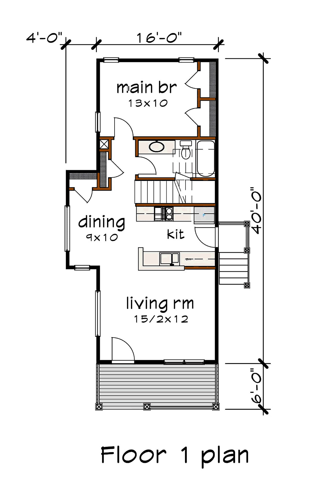 Bungalow Level One of Plan 72721