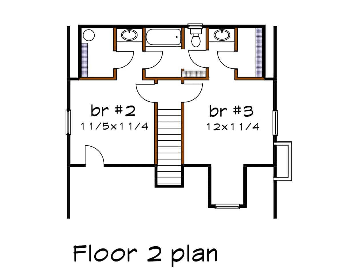 Bungalow Level Two of Plan 72724