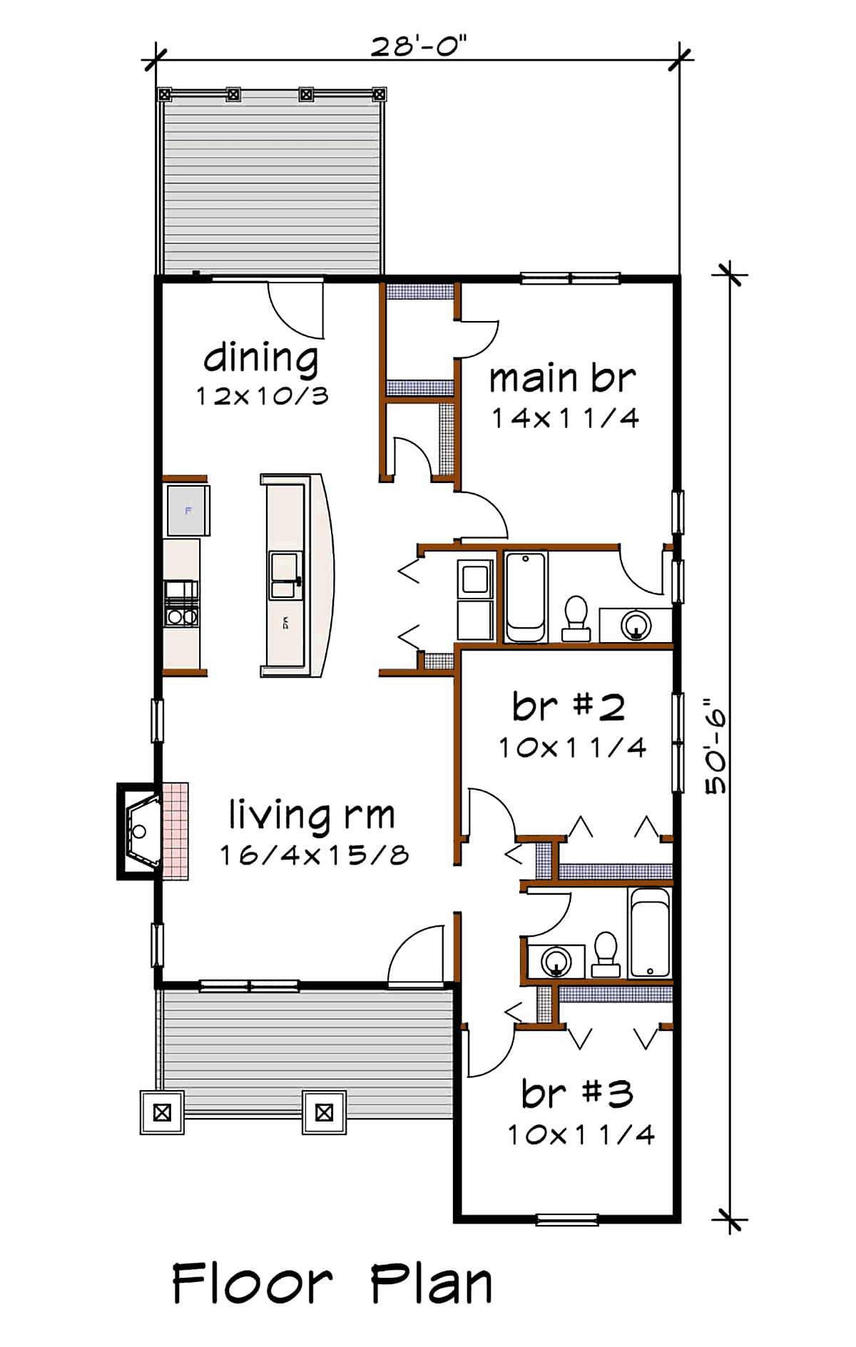 Bungalow Level One of Plan 72727