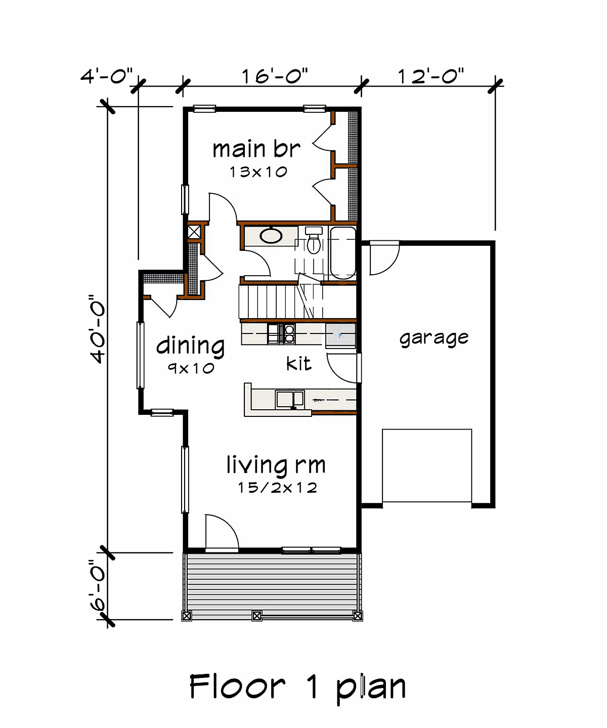 Bungalow Level One of Plan 72729