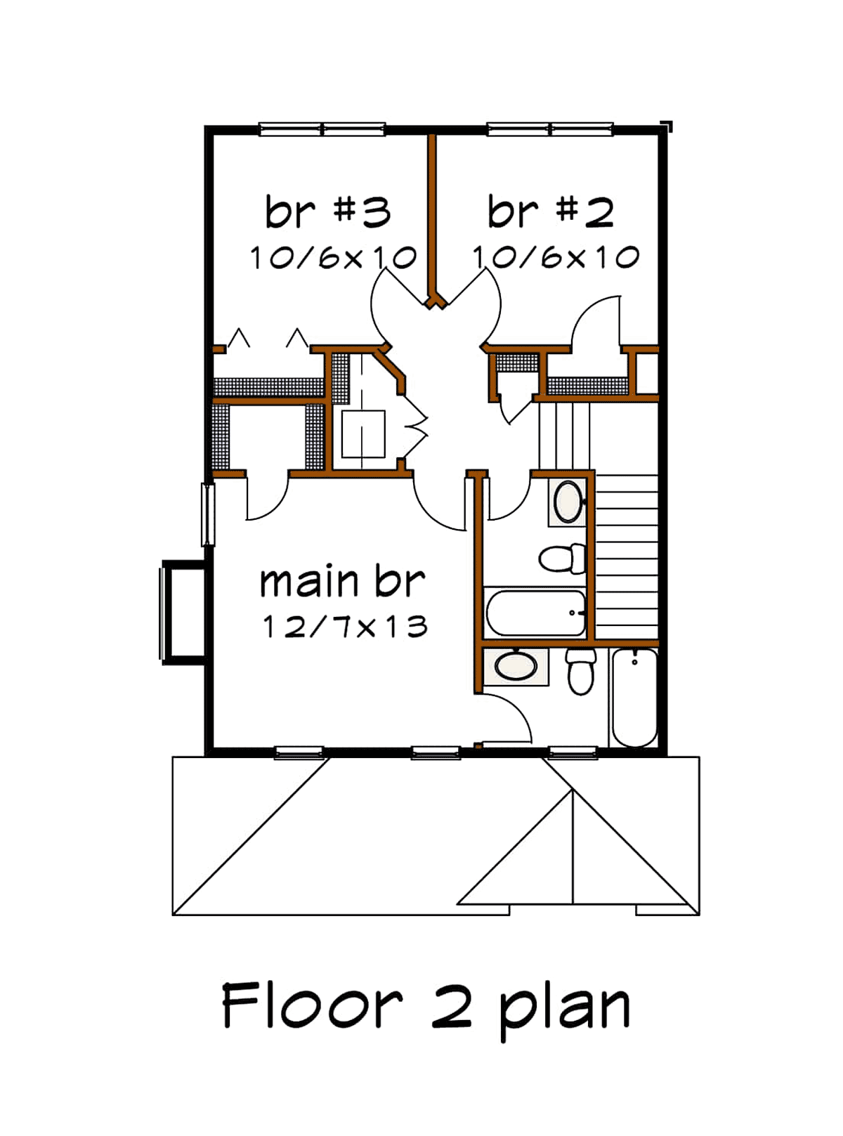 Bungalow Level Two of Plan 72732