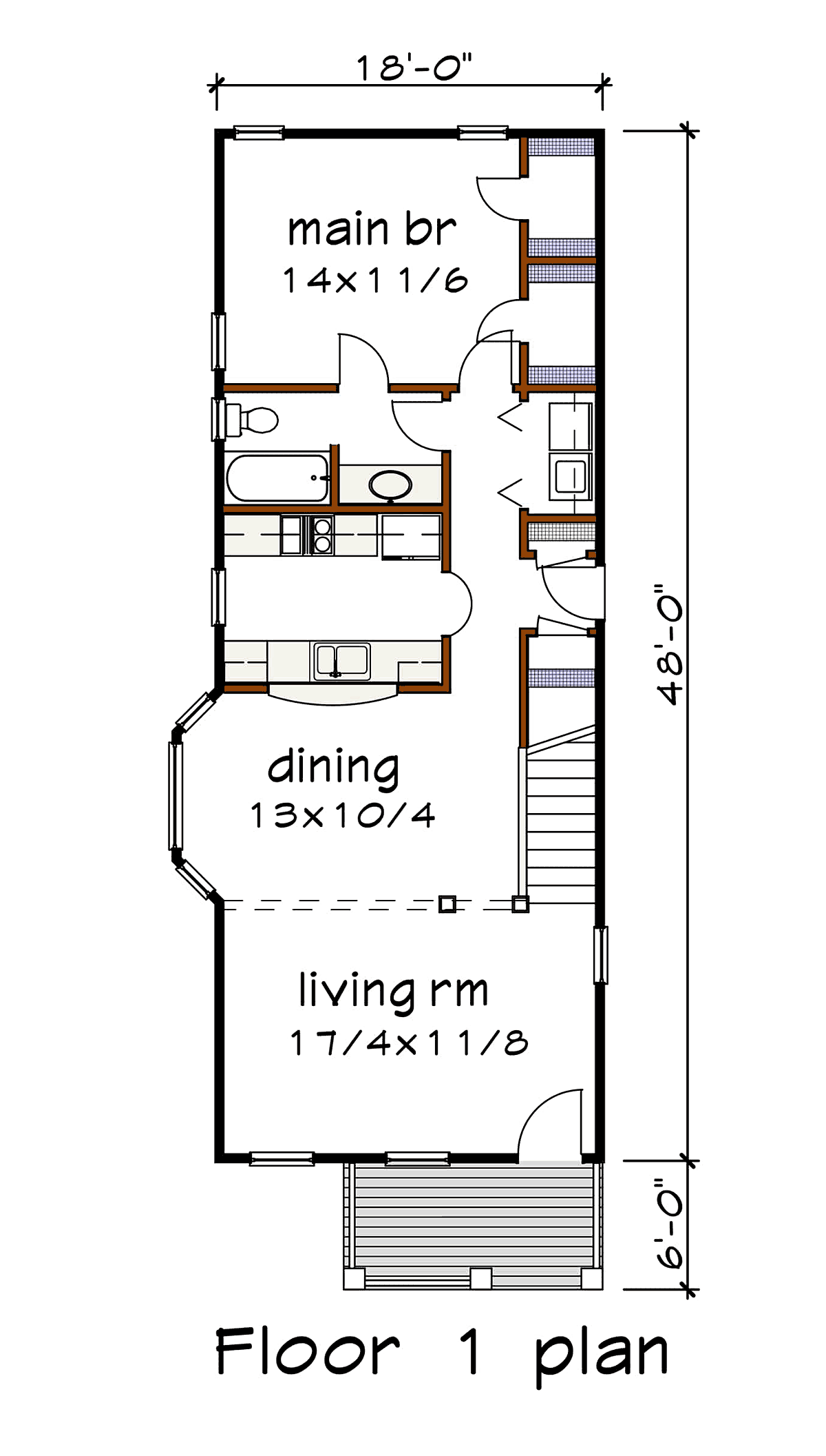 Bungalow Level One of Plan 72733