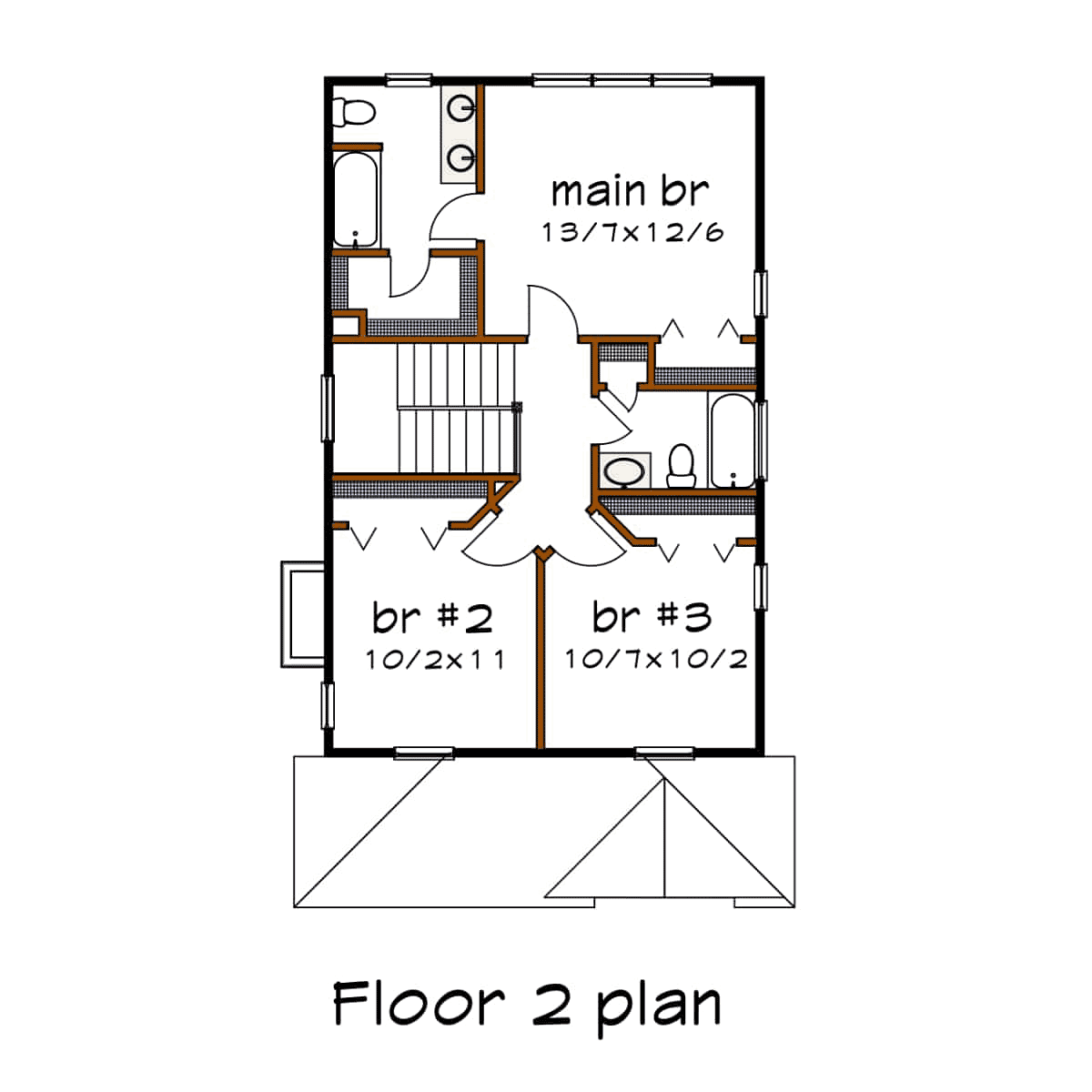 Bungalow Level Two of Plan 72744