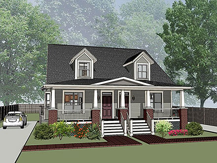 Multi-Family Plan 72779 Elevation