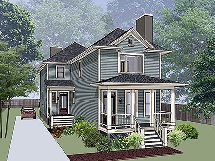 Bungalow Elevation of Plan 72781