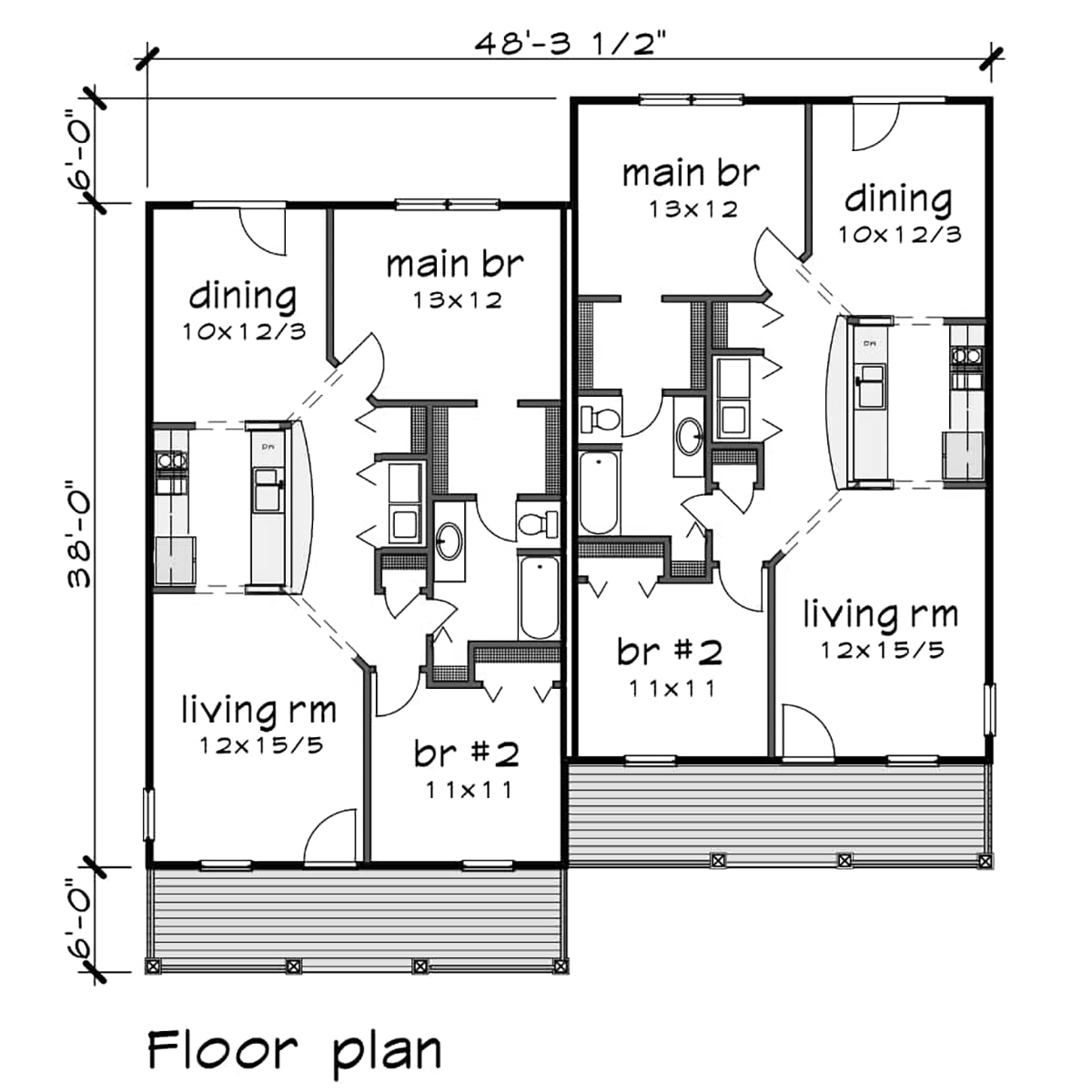 Bungalow Level One of Plan 72782