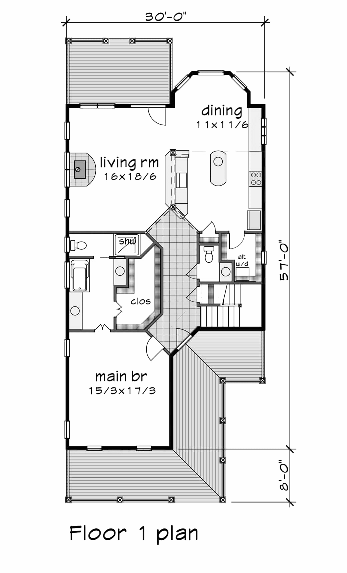 Country Southern Traditional Level One of Plan 72794