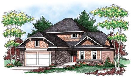 Country Craftsman Elevation of Plan 72901