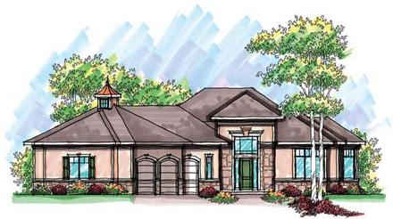 One-Story Ranch Elevation of Plan 72915