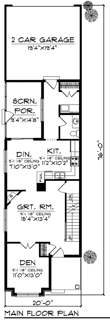 House Plan 72921 First Level Plan