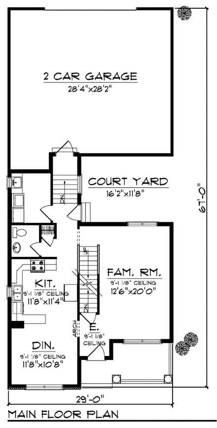 House Plan 72923 First Level Plan