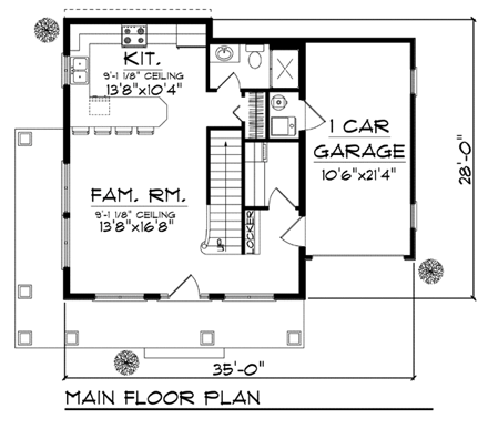 House Plan 72926 First Level Plan