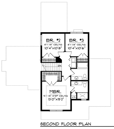 House Plan 72930 Second Level Plan