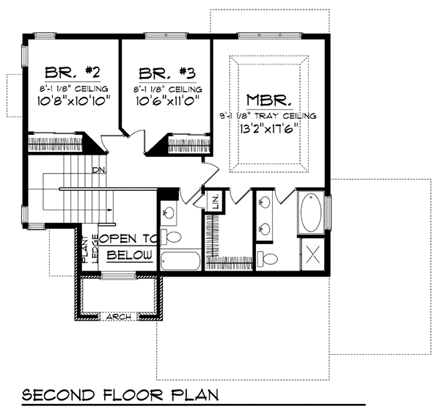 House Plan 72931 Second Level Plan