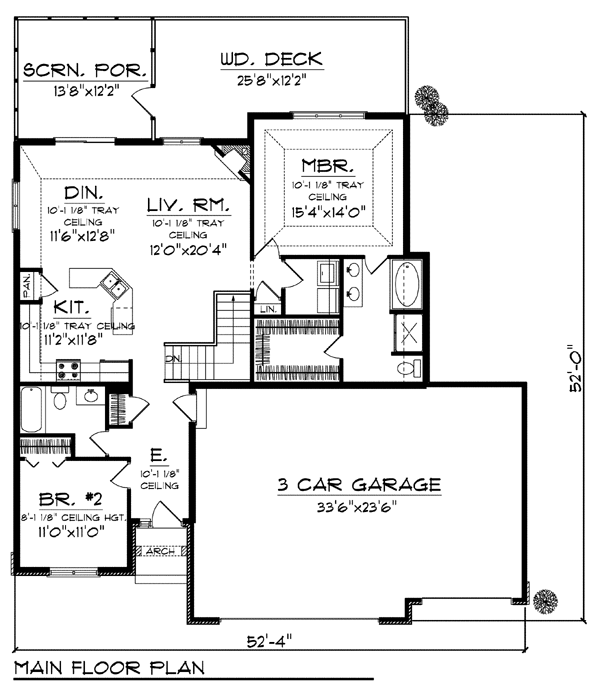 Mediterranean One-Story Ranch Level One of Plan 72944