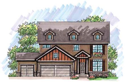 Country Farmhouse Traditional Elevation of Plan 72946