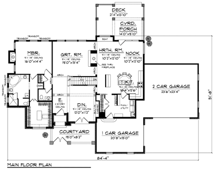 House Plan 72954 First Level Plan