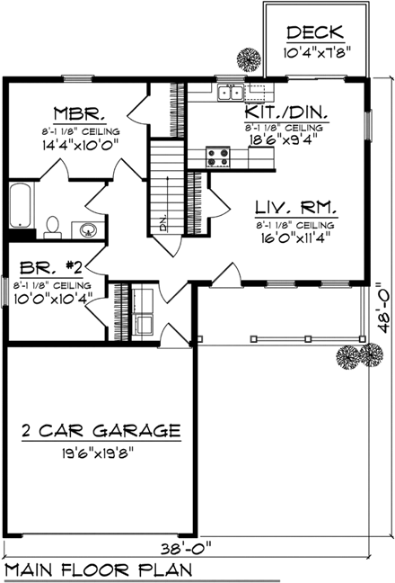 House Plan 72971 First Level Plan