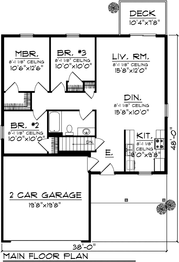 Ranch Level One of Plan 72974