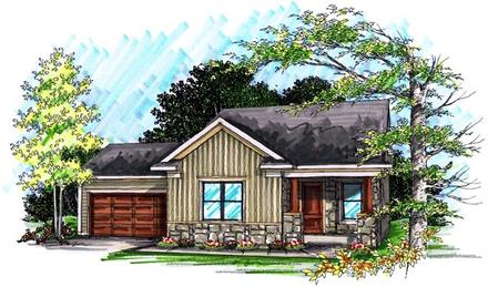 Ranch Elevation of Plan 72975
