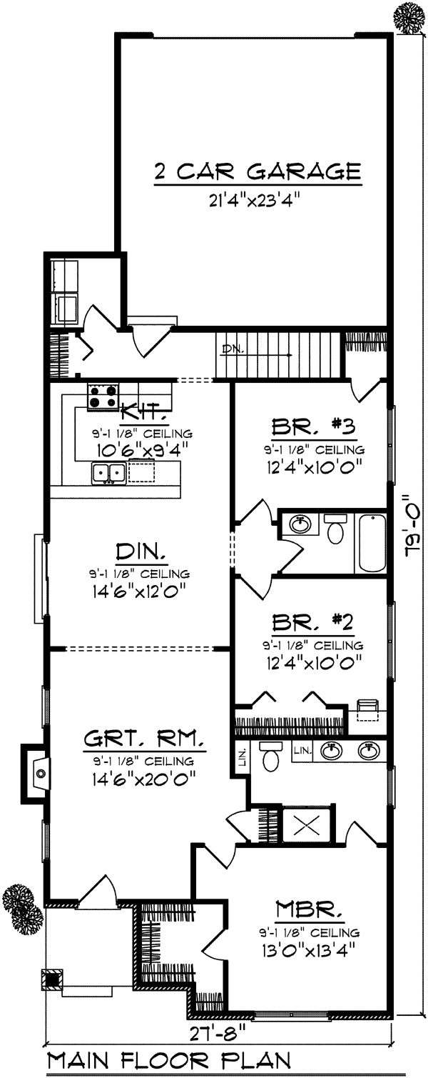 Ranch Level One of Plan 72979