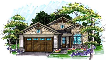Ranch Elevation of Plan 72982