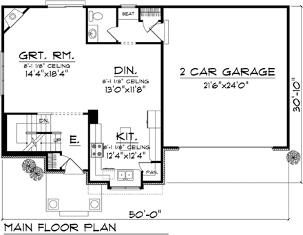 House Plan 72985 First Level Plan