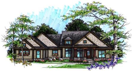 Ranch Elevation of Plan 72993