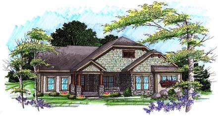 Ranch Elevation of Plan 72996