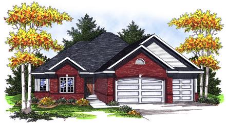 European One-Story Traditional Elevation of Plan 73010
