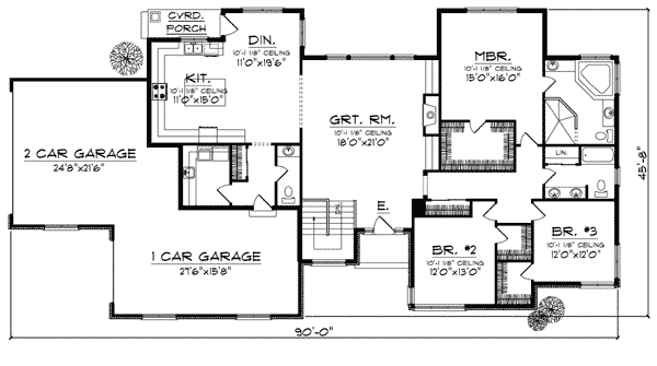 One-Story Level One of Plan 73015
