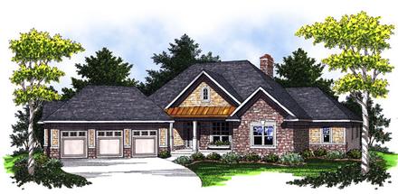 Bungalow One-Story Traditional Elevation of Plan 73022