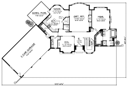 House Plan 73026 First Level Plan