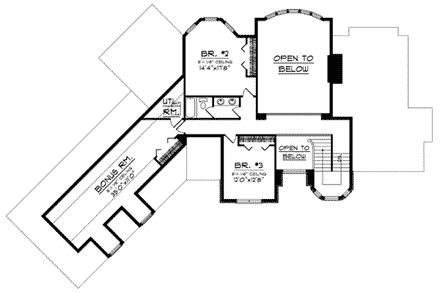 House Plan 73026 Second Level Plan