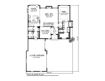 House Plan 73038 First Level Plan