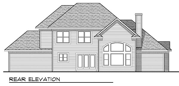  Rear Elevation of Plan 73046