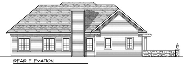  Rear Elevation of Plan 73048