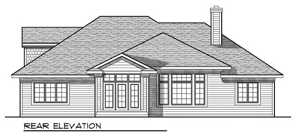  Rear Elevation of Plan 73052