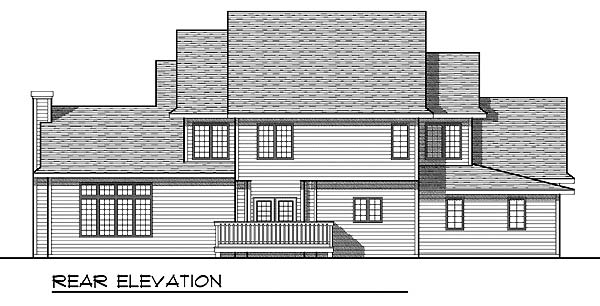 Country Rear Elevation of Plan 73066