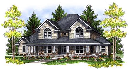 European Farmhouse Elevation of Plan 73073