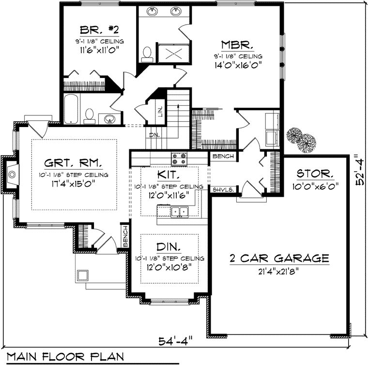 Ranch Level One of Plan 73076