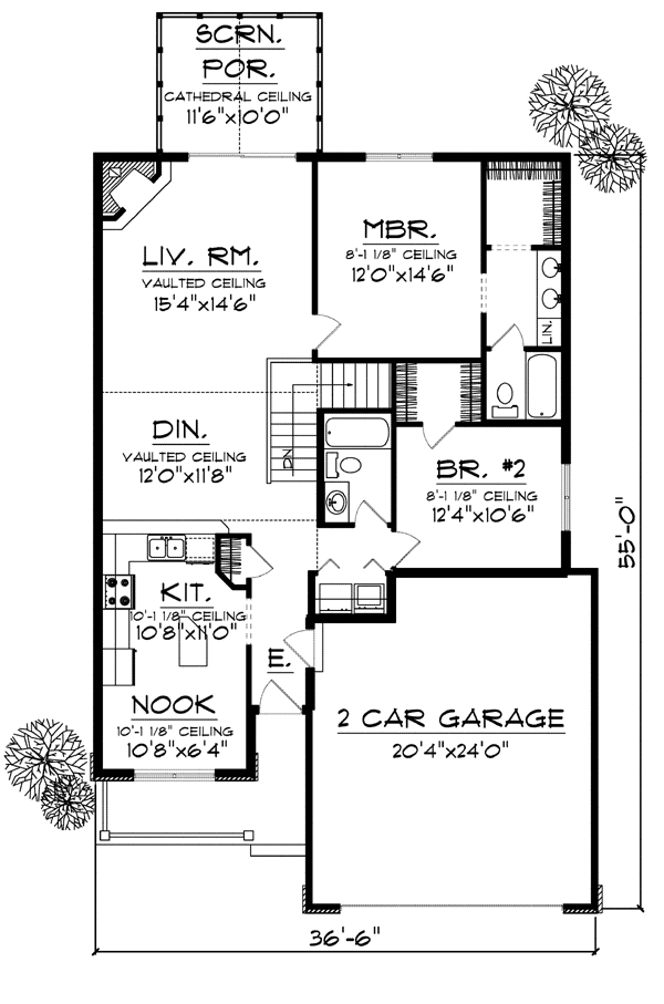 One-Story Level One of Plan 73079