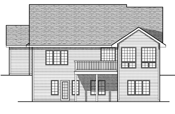  Rear Elevation of Plan 73084