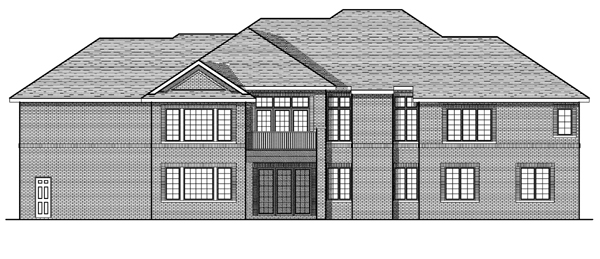 European Rear Elevation of Plan 73090